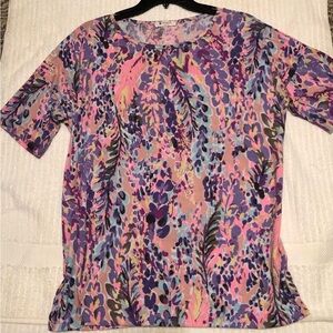 BomBom Floral Multicolor Women's Top made in USA
